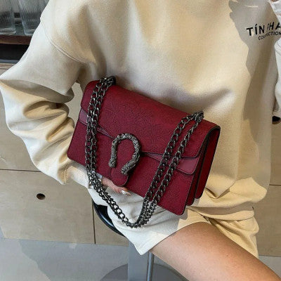 2024 العصرية المرأة الصيف جلد التمساح Snakehead حقيبة عالية الجمالية قيمة Crossbody سلسلة الله حقيبة الكتف المألوف